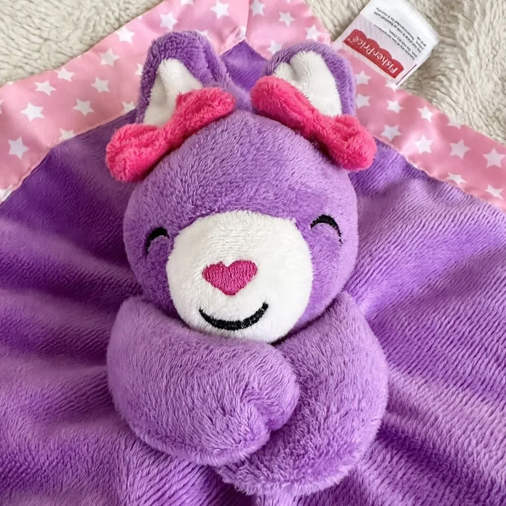 Fisher Price Purple Bunny Rabbit Lovey Security Blanket 12